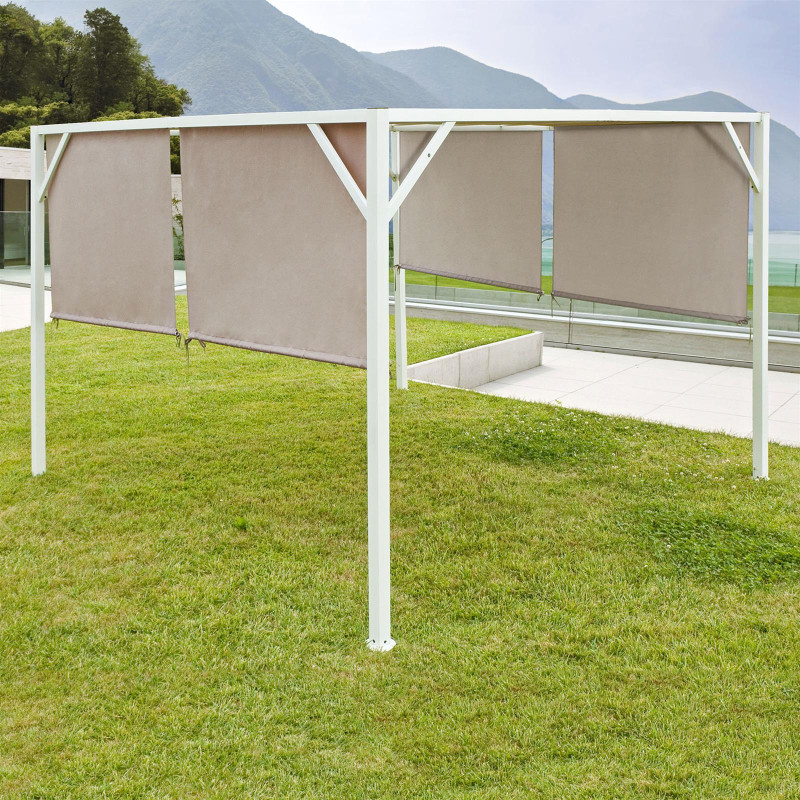 Toile tonnelle slide 3x3 gris de BIZZOTTO - Déco de la maison et du jardin dans Tonnelle et Pergola