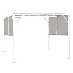 Toile tonnelle slide 3x3 gris de BIZZOTTO - Déco de la maison et du jardin dans Tonnelle et Pergola