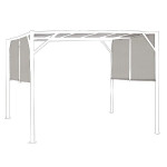 Toile tonnelle slide 3x3 gris de BIZZOTTO - Déco de la maison et du jardin dans Tonnelle et Pergola