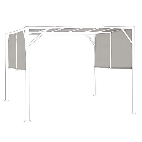 Tonnelle slide 3x4 anthracite-gris de BIZZOTTO - Déco de la maison et du jardin dans Tonnelle et Pergola