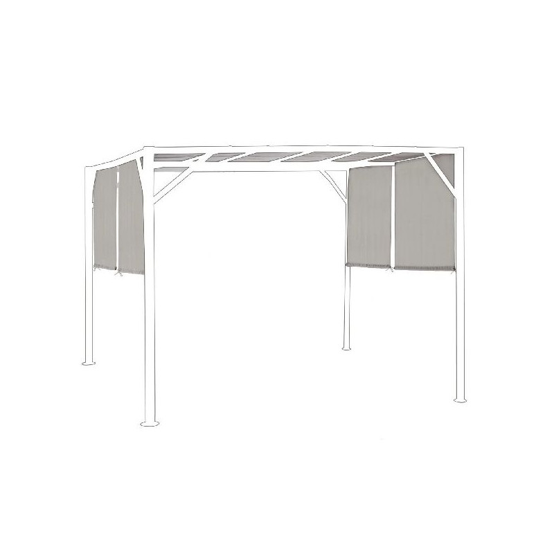 Tonnelle slide 3x4 anthracite-gris de BIZZOTTO - Déco de la maison et du jardin dans Tonnelle et Pergola