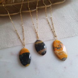 /Collier jasper bumble bee de Herboristerie et Esotérisme à Libourne dans 💎 Bijoux et accessoires ésotériques