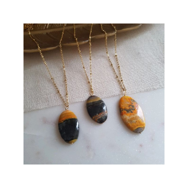 /Collier jasper bumble bee de Herboristerie et Esotérisme à Libourne dans 💎 Bijoux et accessoires ésotériques