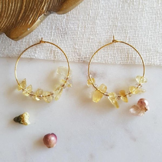 /Boucles d'oreilles prisca citrine de Herboristerie et Esotérisme à Libourne dans 💎 Bijoux et accessoires ésotériques