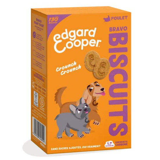 Friandises chien adulte biscuit poulet 0.400 kg de Edgard Cooper - croquette pour chiens dans Friandises pour chiens