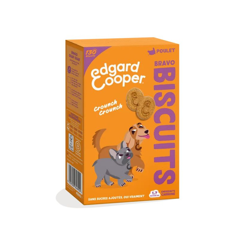 Friandises chien adulte biscuit poulet 0.400 kg de Edgard Cooper - croquette pour chiens dans Friandises pour chiens
