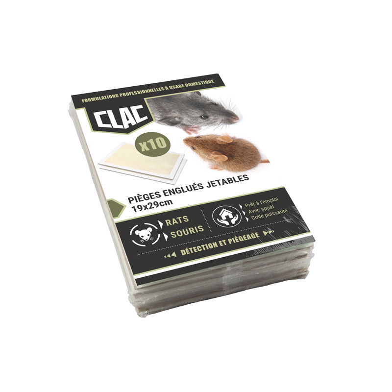 Piège rats-souris 10 plaques engluées 19 x 29cm de Protecta - Produits dans 🐁 Raticide / souricide