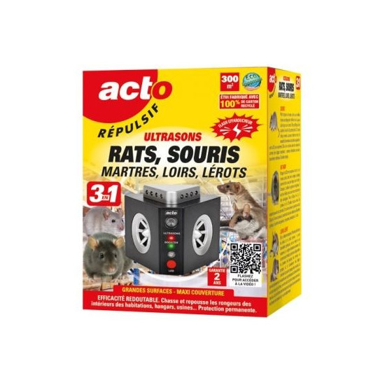 Ultrasons 3 en 1 - rats souris - loirs - lerots de Acto dans 🐁 Raticide / souricide