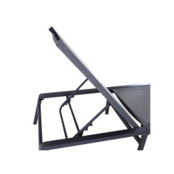 Lit Pliant Eden Graphite/Gris de Proloisirs - Océo - table et fauteuil et mobilier de jardin dans Transat pour l'exterieur