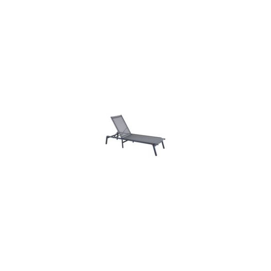 Lit Pliant Eden Graphite/Gris de Proloisirs - Océo - table et fauteuil et mobilier de jardin dans Transat pour l'exterieur