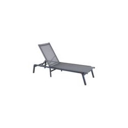 Lit Pliant Eden Graphite/Gris de Proloisirs - Océo - table et fauteuil et mobilier de jardin dans Transat pour l'exterieur