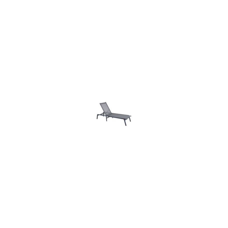 Lit Pliant Eden Graphite/Gris de Proloisirs - Océo - table et fauteuil et mobilier de jardin dans Transat pour l'exterieur