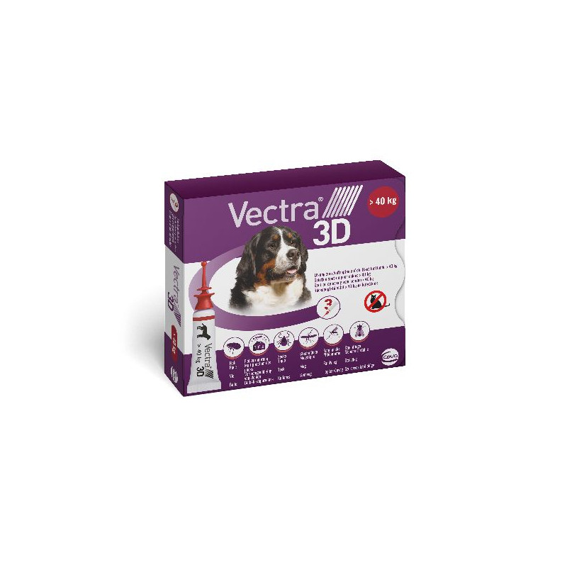 3 pipettes vectra 3d pour chien de +40kg xl de Ceva - Feliway et adaptil dans Puces et tiques pour chiens