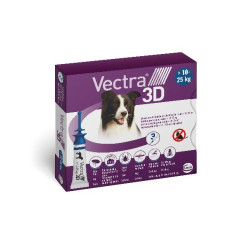 3 pipettes vectra 3d pour chien de 10 à 25kg m de Ceva - Feliway et adaptil dans Puces et tiques pour chiens