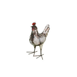 Poule blanche 35cm de Jardinerie Bordeaux Libourne Gironde dans Statue pour le jardin
