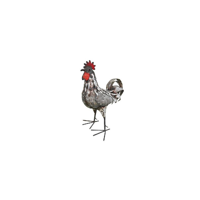 Coq blanc pm 40cm de Jardinerie Bordeaux Libourne Gironde dans Statue pour le jardin