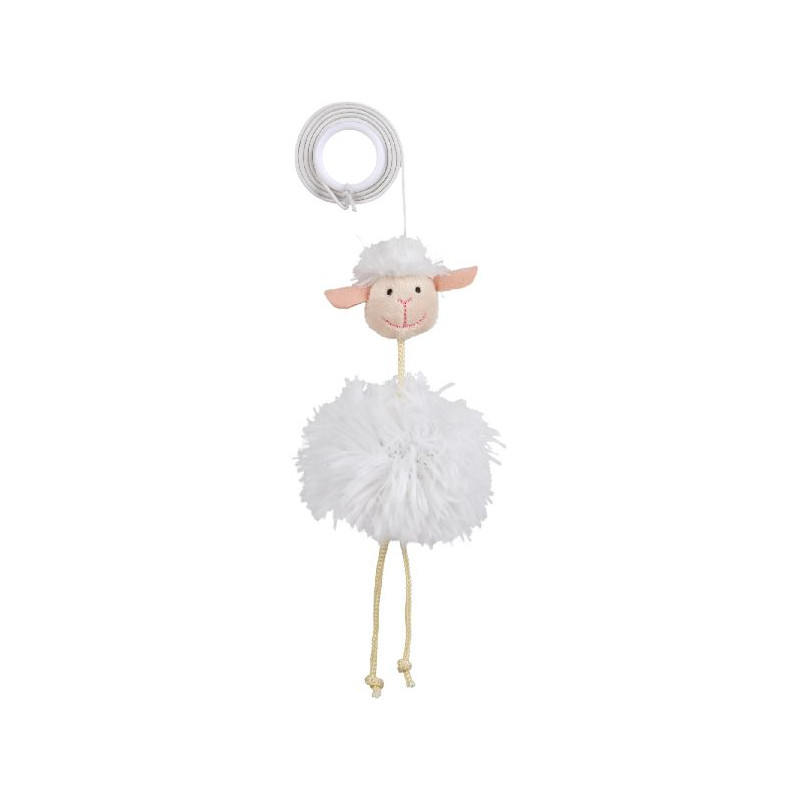 Mouton sur élastique en peluche catnip 20cm de Trixie - Produit pour animaux dans Jouets pour chats