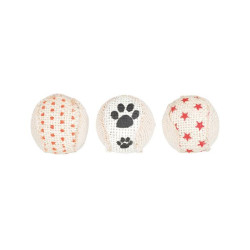 Balles sonores en jute ø 5cm 3 pcs de Trixie - Produit pour animaux dans Jouets pour chats