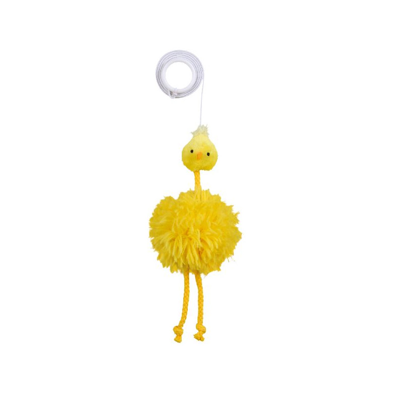 Poulet sur élastique en peluche catnip 20cm de Trixie - Produit pour animaux dans Jouets pour chats