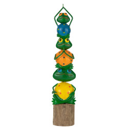 Pyramide de grenouille acier taille l 10x9x43 de J-Line by Jolipa - Déco intérieur dans Sculpture et sujet