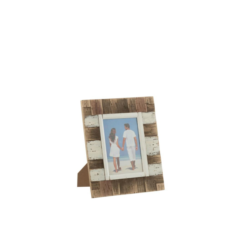 Cadre effet patchwork en bois naturel s 24x1x29 de J-Line by Jolipa - Déco intérieur dans Coups de coeur