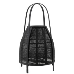 Lanterne en bambou noir l (38.5x38.5x70cm) de J-Line by Jolipa - Déco intérieur dans Eclairages - Luminaires - Lampes