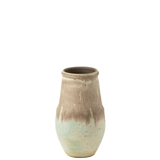 Vase en ceramique nice aqua s (25x25x47cm) de J-Line by Jolipa - Déco intérieur dans Vase