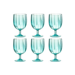 Verre a vin en plastique bleu 25.3x16.8x14.5cm de J-Line by Jolipa - Déco intérieur dans Verre