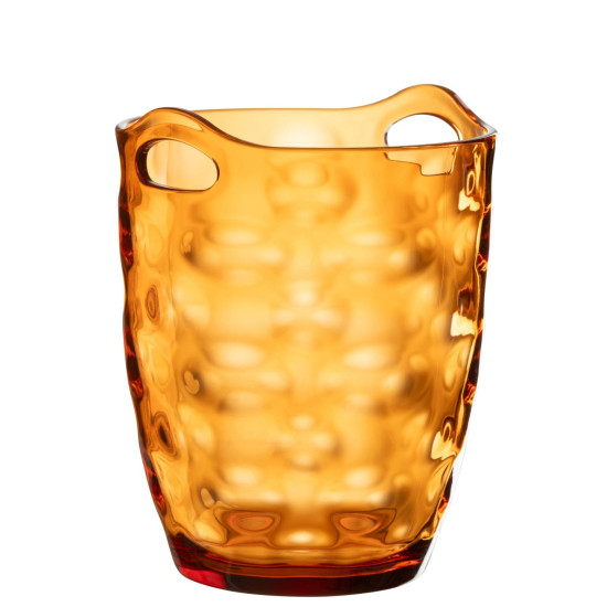 Seau a glace en plastique orange 18.1x18.1x23cm de J-Line by Jolipa - Déco intérieur dans Portes bouteilles - Couverts - Vais...