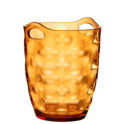 Seau a glace en plastique orange 18.1x18.1x23cm de J-Line by Jolipa - Déco intérieur dans Portes bouteilles - Couverts - Vais...
