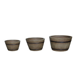 /Pot baquet couleur bois naturel terrafibre 60 de Jardinerie Bordeaux Libourne Gironde dans Pots en bois