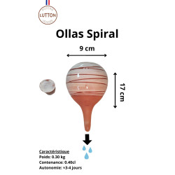 Ollas à planter bleu décafaine lutton de Poterie Lutton dans Arrosage ancestrale - Ollas