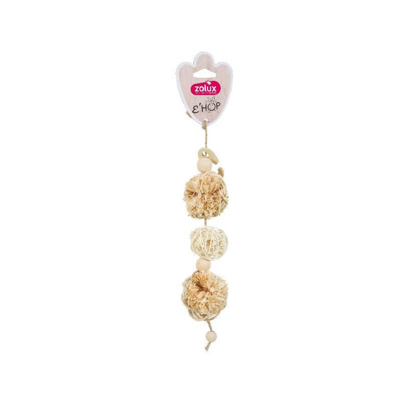 Jouet guirlande 3p ehop mais rotin de Zolux - Produit pour animaux dans Accessoires pour rongeurs