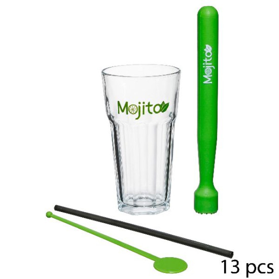 Coffret mojito 13p de J-Line by Jolipa - Déco intérieur dans Portes bouteilles - Couverts - Vaisselles