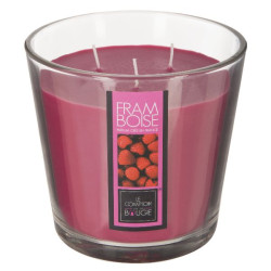 Bougie parfumé verre nina framboise 500g de J-Line by Jolipa - Déco intérieur dans Bougie parfumée