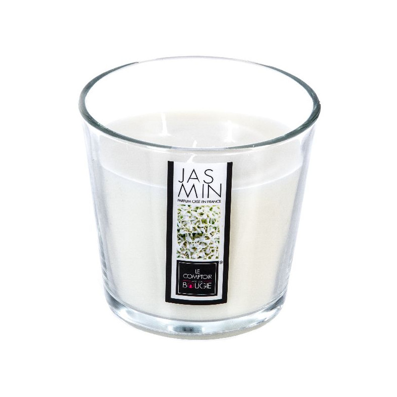 Bougie parfumé verre nina jasm 500g de J-Line by Jolipa - Déco intérieur dans Bougie parfumée