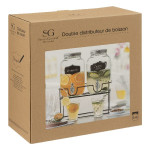 Distributeur boisson+support x2 4l de J-Line by Jolipa - Déco intérieur dans Portes bouteilles - Couverts - Vaisselles