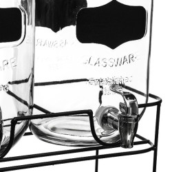 Distributeur boisson+support x2 4l de J-Line by Jolipa - Déco intérieur dans Portes bouteilles - Couverts - Vaisselles