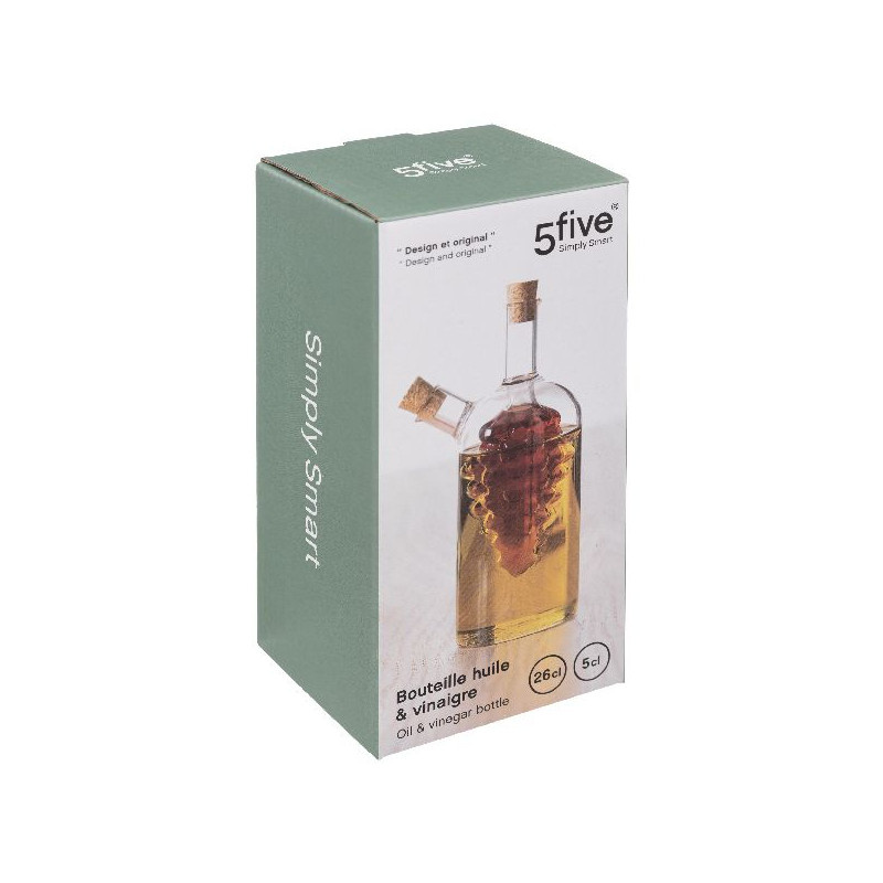 Bouteille huile/vinaigre raisin verre 0.5l de J-Line by Jolipa - Déco intérieur dans Portes bouteilles - Couverts - Vaisselles