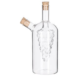 Bouteille huile/vinaigre raisin verre 0.5l de J-Line by Jolipa - Déco intérieur dans Portes bouteilles - Couverts - Vaisselles