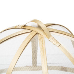 Cloche bambou polyester d30 de J-Line by Jolipa - Déco intérieur dans Portes bouteilles - Couverts - Vaisselles