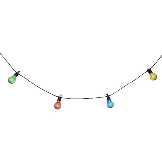 Guirlande led solaire 10ampoule coul de J-Line by Jolipa - Déco intérieur dans Eclairage Solaire de jardin