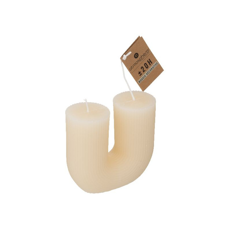 Bougie u demi iv 11x12 de J-Line by Jolipa - Déco intérieur dans 🕯️ Bougies et encens