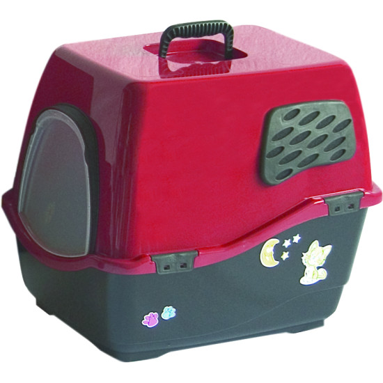 MAISON TOILETTE BILL 1 F NERO-RUBIN de Marchioro - cage pour oiseaux et rongeurs dans Maison de toilette pour chats