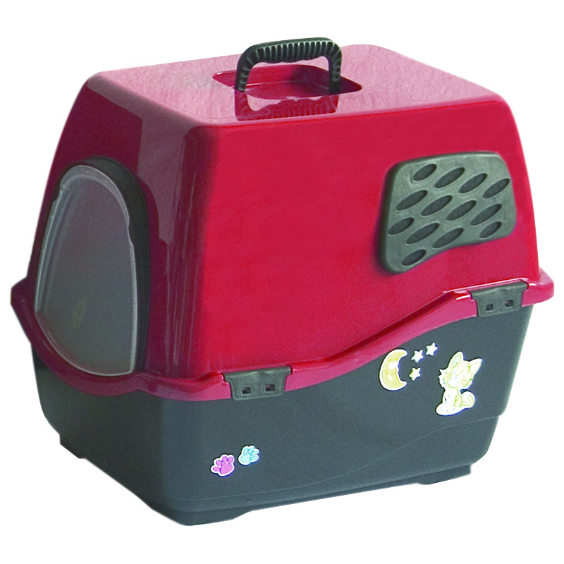MAISON TOILETTE BILL 1 F NERO-RUBIN de Marchioro - cage pour oiseaux et rongeurs dans Maison de toilette pour chats