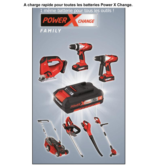 CHARGEUR EINHELL POWER X CHANGE de Einhell - tondeuse et outil à batterie dans Pieces Detachees de motoculture