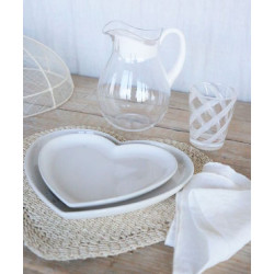 Carafe avec bouchon et anse blanc h21cm de Jardinerie Bordeaux Libourne Gironde dans Portes bouteilles - Couverts - Vaisselles