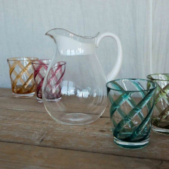 Carafe avec bouchon et anse blanc h21cm de Jardinerie Bordeaux Libourne Gironde dans Portes bouteilles - Couverts - Vaisselles
