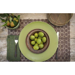 Set de table chocolat deco florale 36x53cm de Jardinerie Bordeaux Libourne Gironde dans Set de table