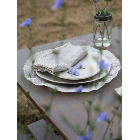 Sous-plat volant couleur creme d35cm de Jardinerie Bordeaux Libourne Gironde dans Plat, plateau et dessous de plat
